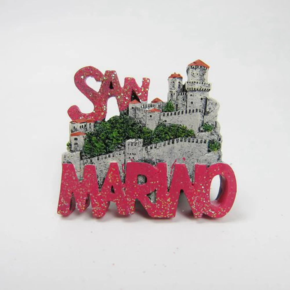 

Italy San Marino Tourist Souvenirs Fridge Magnets Creative Handmade Resin Refrigerator Magnetic Stickers Home Decor Decoration