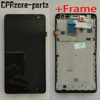 

5.5" 100% tested For Lenovo S856 LCD display touch screen sensor digitizer assembly with Frame Black free shipping