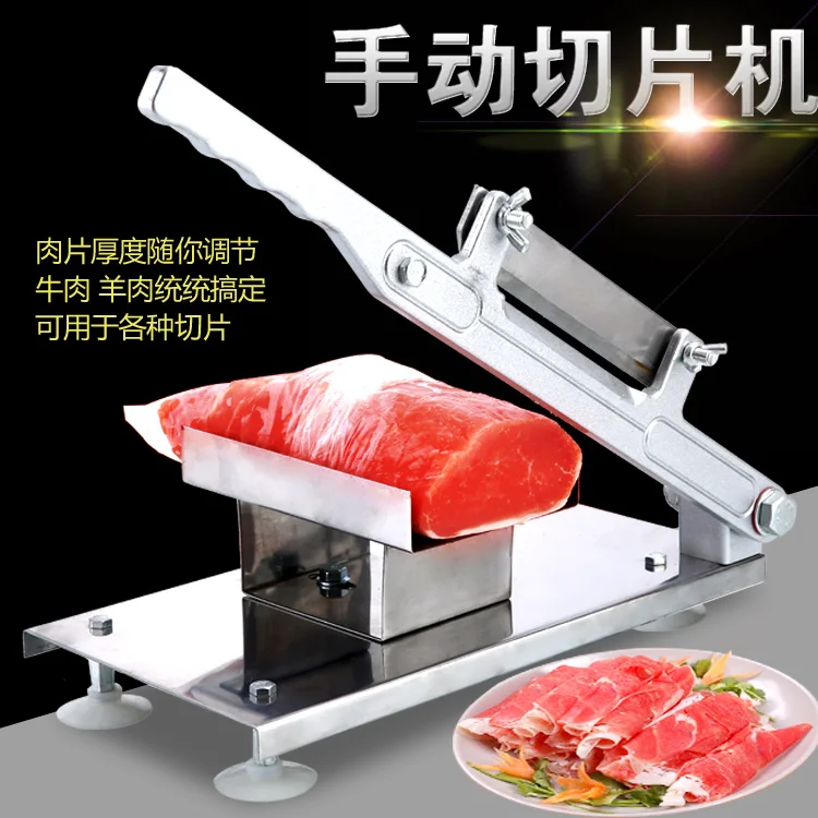 

Manual Meat slicer Commercial meat grinder Home cutter machine with Two blades