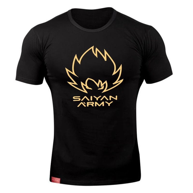 Super Saiyan Goku Training Camouflage T Shirt Summer Dragon Ball Men Military T-shirts Raglan Football Sports Short T shirt