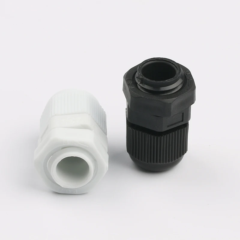 1piece PG7 Waterproof Nylon Plastic Cable Gland Connector for 3-6.5mm Cable white color IP68 Factory cable sleeves