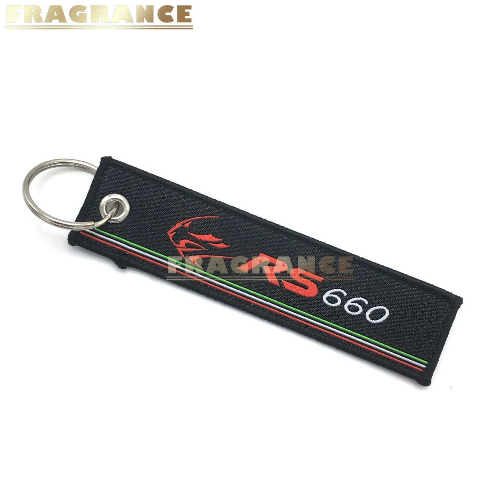

For Aprilia RS660 RS 660 Fashion Motorcycle Key Chain Woven Key Ring Tag Label Chain Black Car Keychain Motor