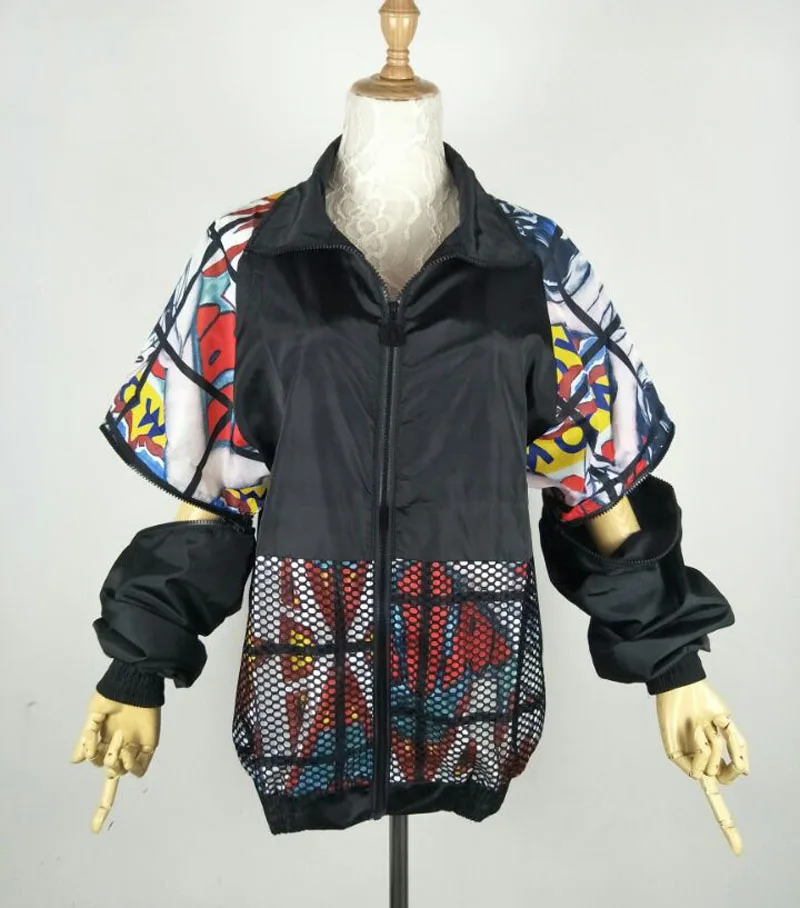 New Hollow Out Back Embroidery Bomber Jacket Sun Protection Loosen Jacket Student Harajuku Oversize Female Basic Coats