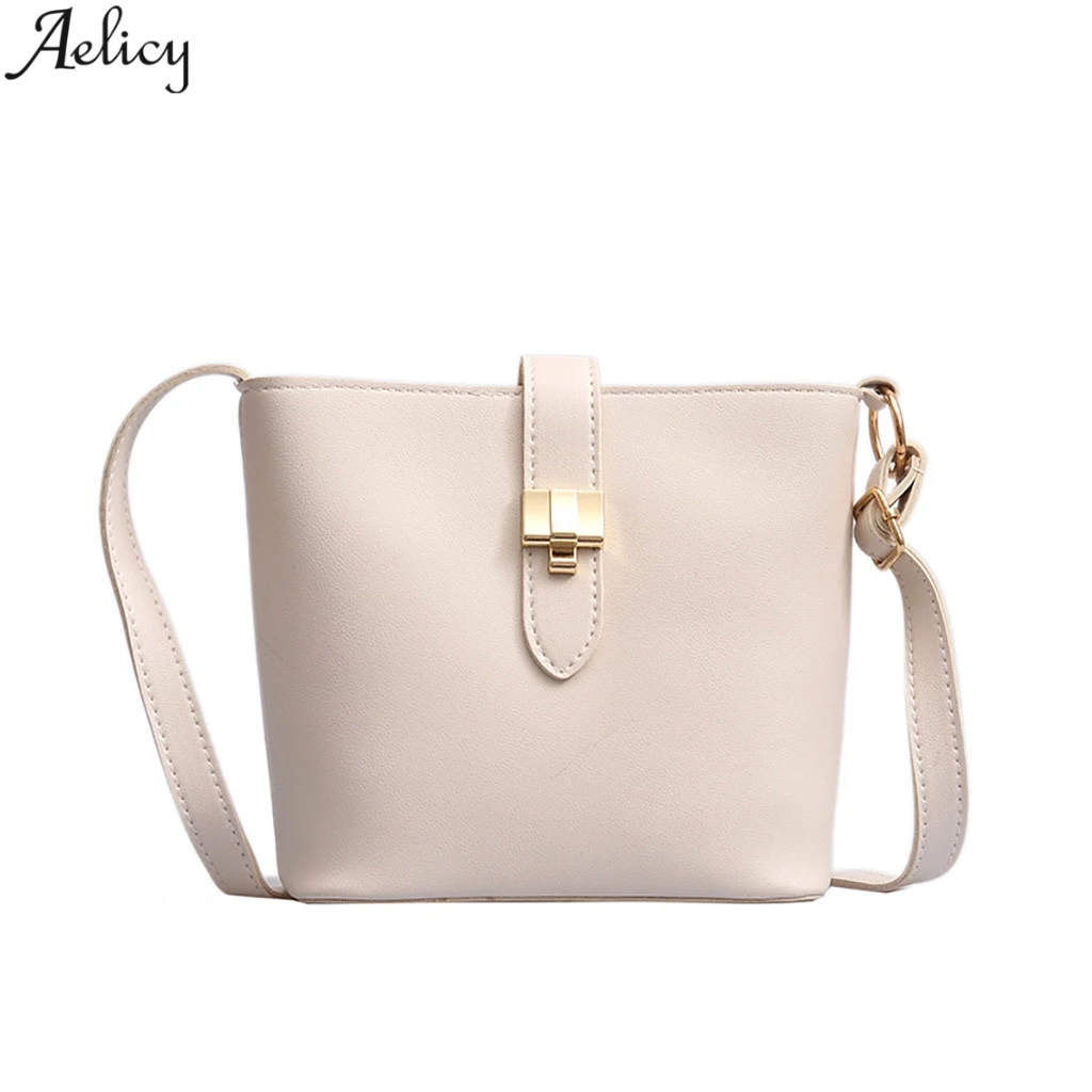 

Aelicy Women Fashion Chci Bucket Pu Leather Solid Zipper Bag Casual Small Oval Shoulder Bag Designed Messenger Bag Hot Sales