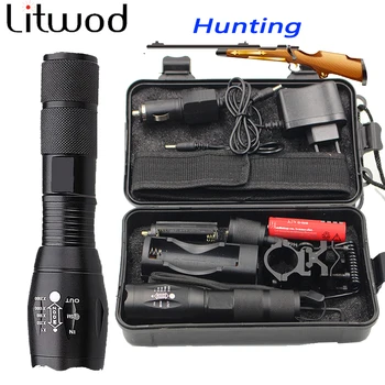 

Tactical Flashlight Camping Lantern Led Torch Light Llitwod Bulbs Shock Resistant Rechargeable Litwod Hunting Adjustable