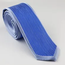 LAMMULIN мужской обтягивающий галстук Серебряная граница с синий микрофибра Полосатый жаккард Тканый Женский Галстук Свадебный галстук Gravatas