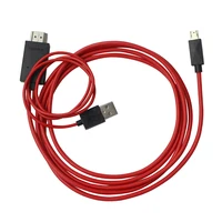 Universal 5 Pin Micro USB MHL to HDMI 1.8m Cable Adapter Support 1080P HDTV for Android Smart PhoneFor HTC For LG Xiaomi Lenovo
