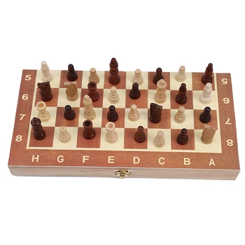 

Folding Wooden International Chess Pieces Set Party Game Funny Game Collection Portable Game Equipment For Kids