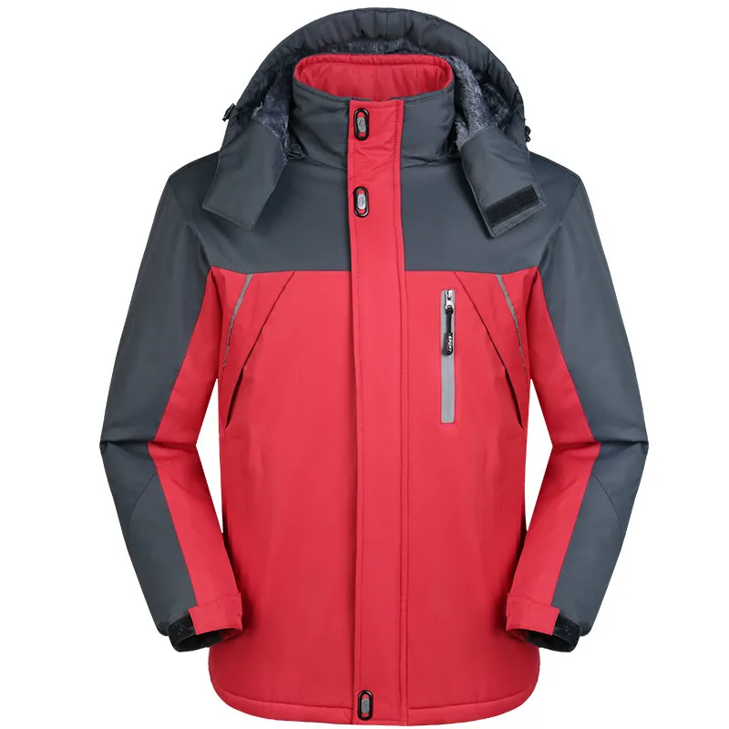 TIEPUS, новинка размера плюс M~ 4XL 5XL, зимняя военная куртка, Мужская ветрозащитная водонепроницаемая куртка, Мужская бархатная верхняя одежда, Зимняя парка, пальто