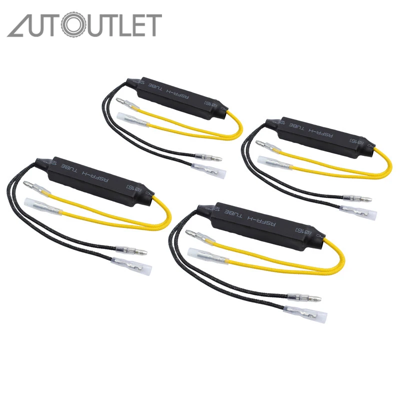 

AUTOUTLET 4Pcs 21W 26ohm Load Resistor Motorcycle LED Turn Signal Light Flasher resistors Indicator Controller Blinker Fix Error
