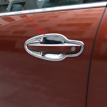 

For Peugeot 5008 2017 ABS Car Side Door Handle Bowl Cover Decoration Trims Car Styling Accessories 8pcs