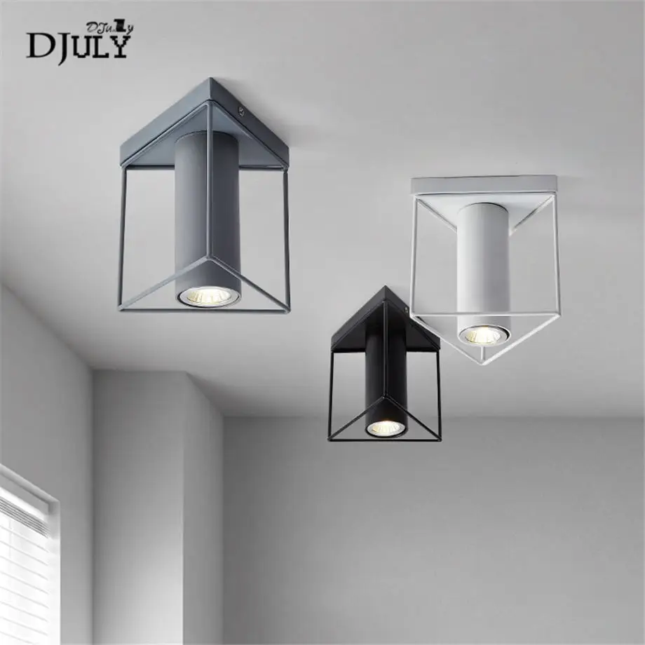 

nordic modern designer led cob Downlight ceiling lamp geometric luminaire for living room bedroom corridor dropshipping light