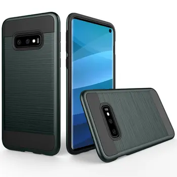 

30pcs/lot Armor Case For Samsung Galaxy S10 Lite TPU+PC Detachable Wire Drawing Brushed Hard Cover For Samsung Galaxy S10