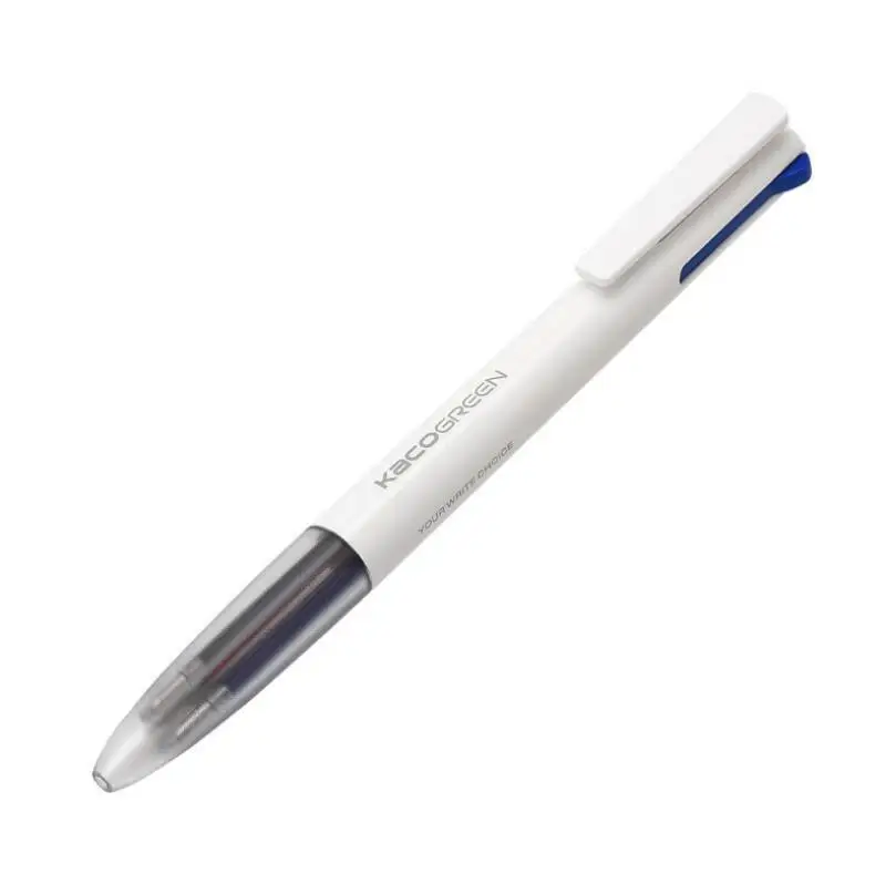 Xiaomi KACO 4 в 1 многофункциональная ручка-s 0,5 мм черный синий зеленый красный стержень сменный гелевый ручка Механическая ручка-cil японские чернила для офиса и школы - Цвет: White Pen Only