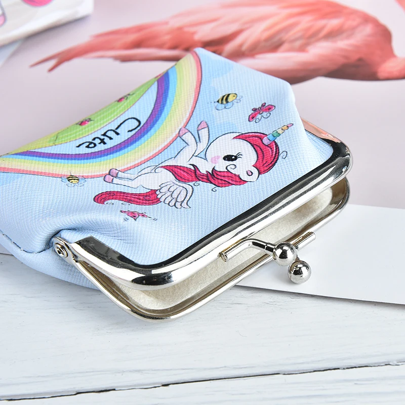 Женский кошелек с рисунком единорога, фламинго, милая маленькая сумка, клатч, кошелек, нулевой кошелек, модная сумка для монет