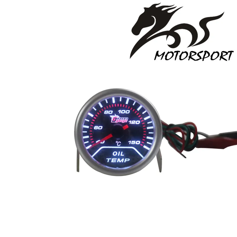 

Oil temp gauge 2"(52mm) Smoke len 40-150 C degree pointer Oil temp gauge Car meter with sensor