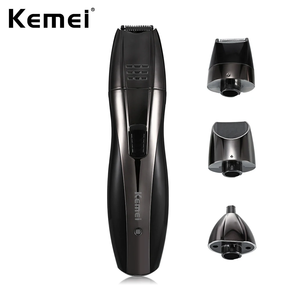 

Professional Kemei Rechargeable Electric Hair Trimmer Clipper Men Nose Ear Sideburn Haircut Coldless Barber Shaving Machine Tool