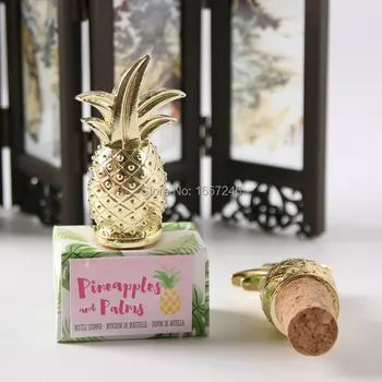 

Pineapple Wine Champagne Bottle Sealer Cork Red Wine Plug Stopper Novelty Wedding favour 50pcs free Fast DHL