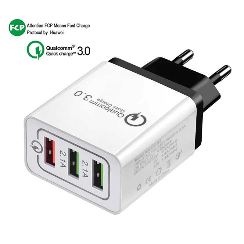 Quick Charge 3 0 15 W QC3.0 QC Turbo Быстрая зарядка Зарядное устройство usb-зарядное для samsung S8 S9