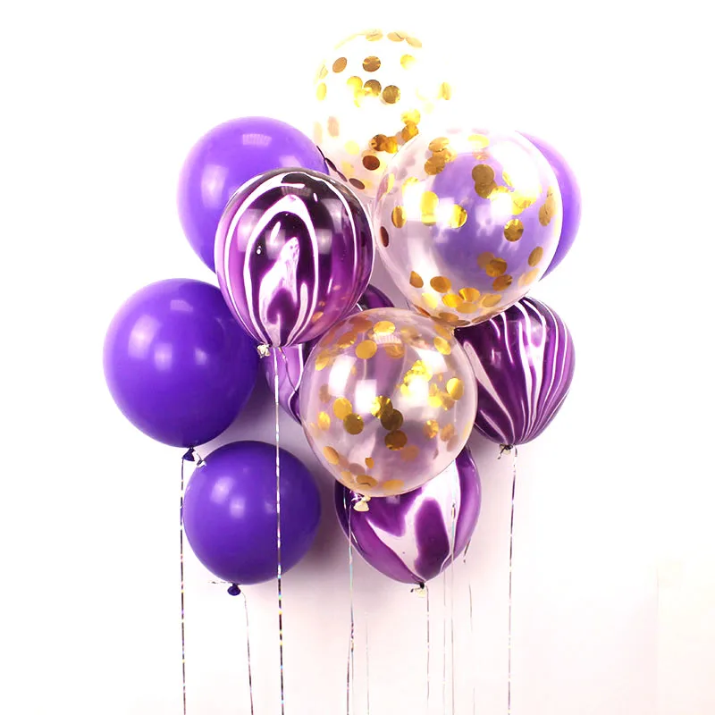 Творческий Multi конфетти воздушные шары с днем шарик для дня рождения украшения babyshower пол reveal Шары Новогодние товары - Цвет: 15pcs PP PPMN GD CF