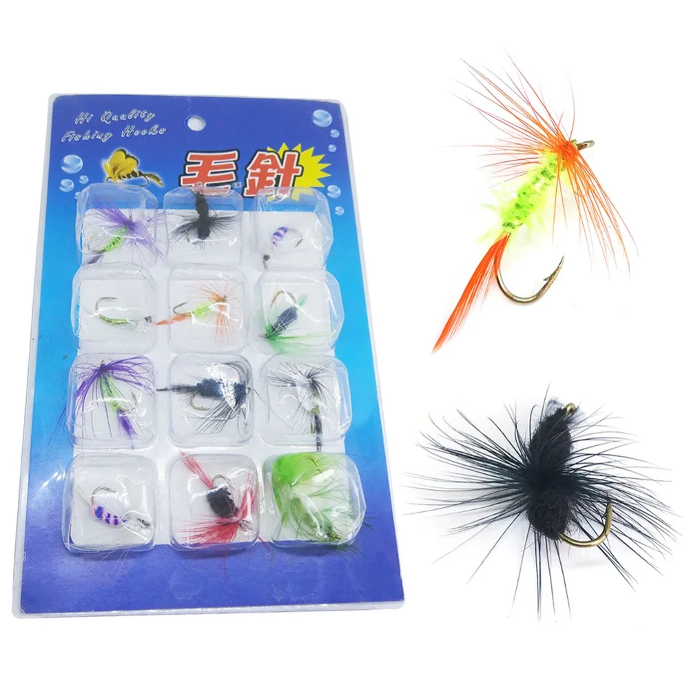 Buy 12 piece Fly Fishing Lure Fly Assortment Hand Made
