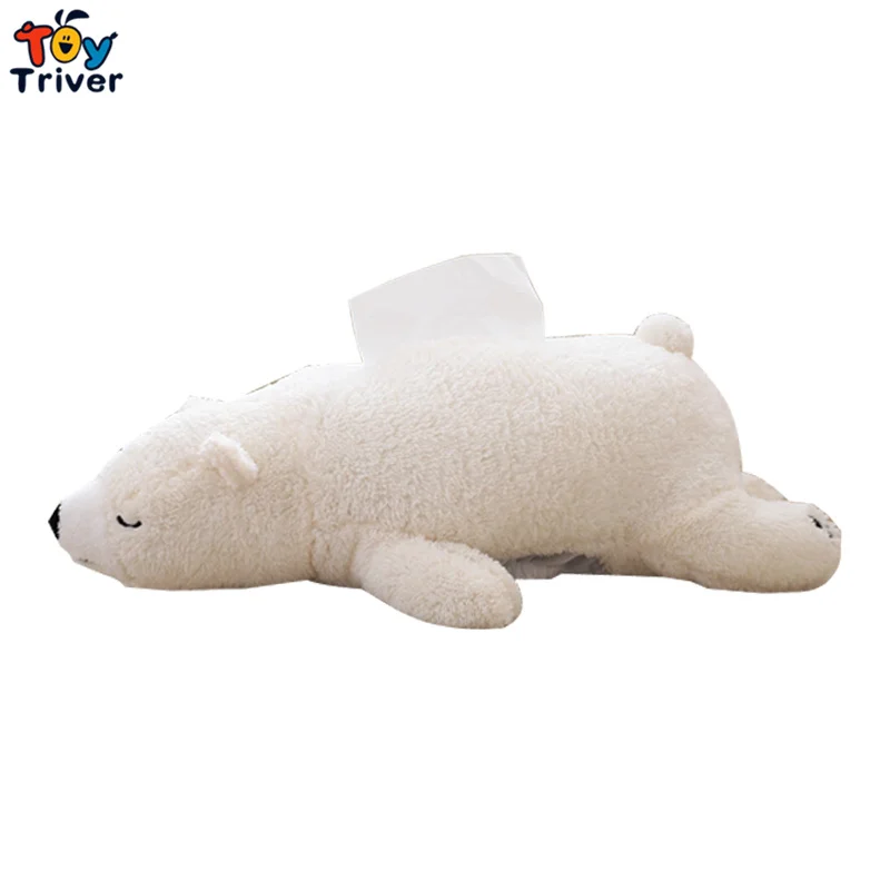 49 см кавайный мультяшный белый медведь плюшевый животный в форме тканевой коробки чехол для салфеток бумажный держатель для дома Deco Triver Toy