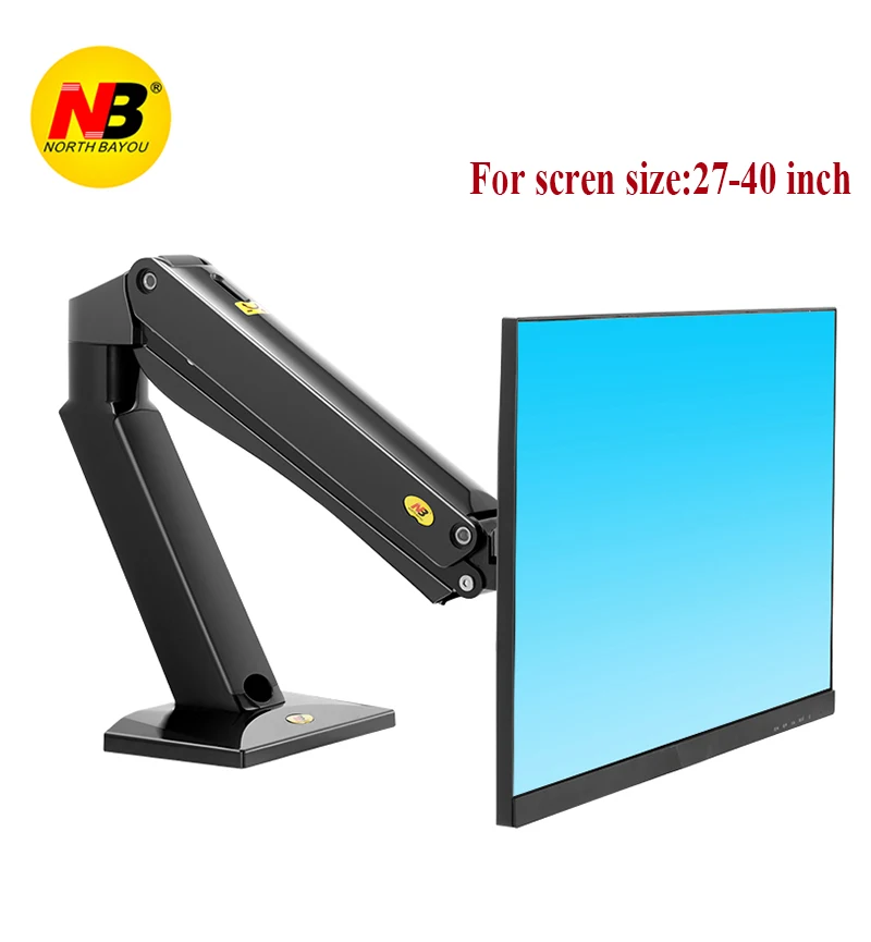 

NB F45 Gas Spring 27-40 inch LED LCD TV Mount Full Motion Monitor Holder Arm Load 2-15kgs VESA 75/100mm Monitor Desk Mount