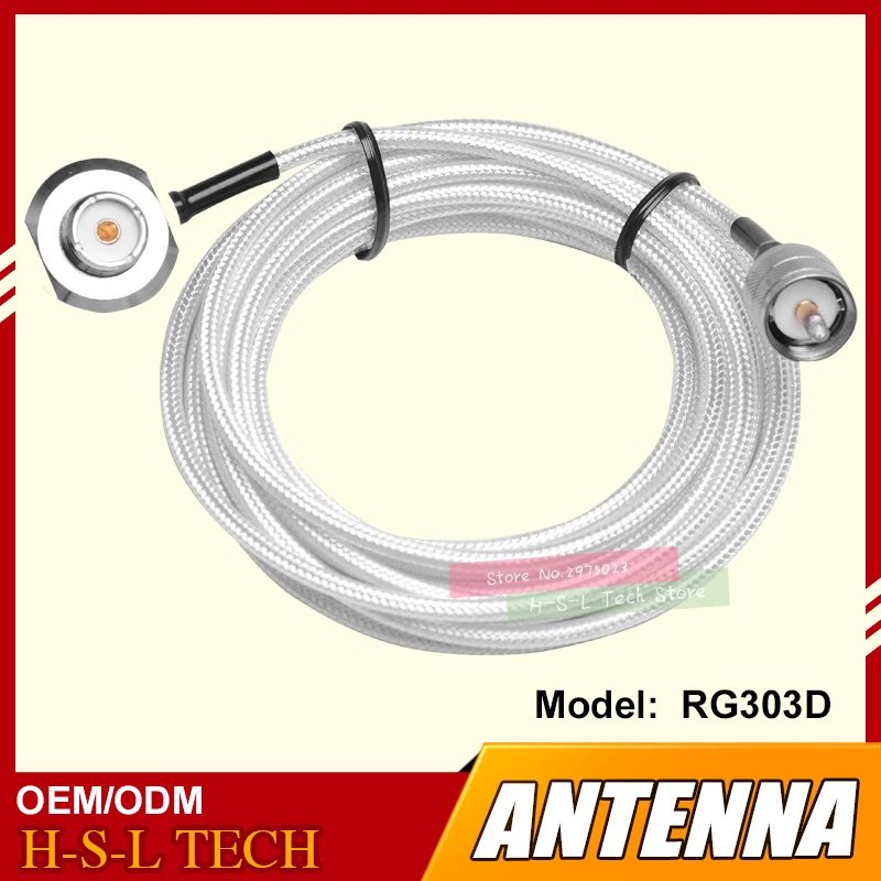 Antenna Connector Extend Cable 5Meter Feeder Cable High Screen Clip Side Line For Car Radio  Coaxial Cable PL259