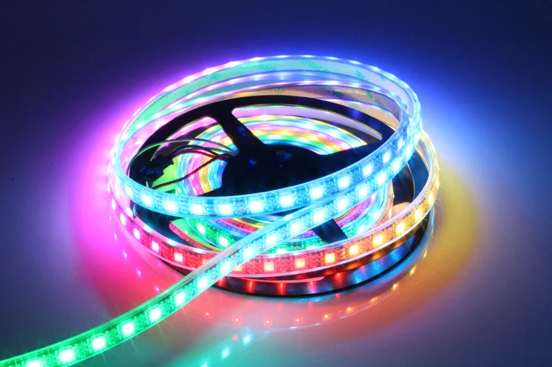 WS2812b 5 в постоянного тока Пиксельная RGB цветсветодиодный Светодиодная лента