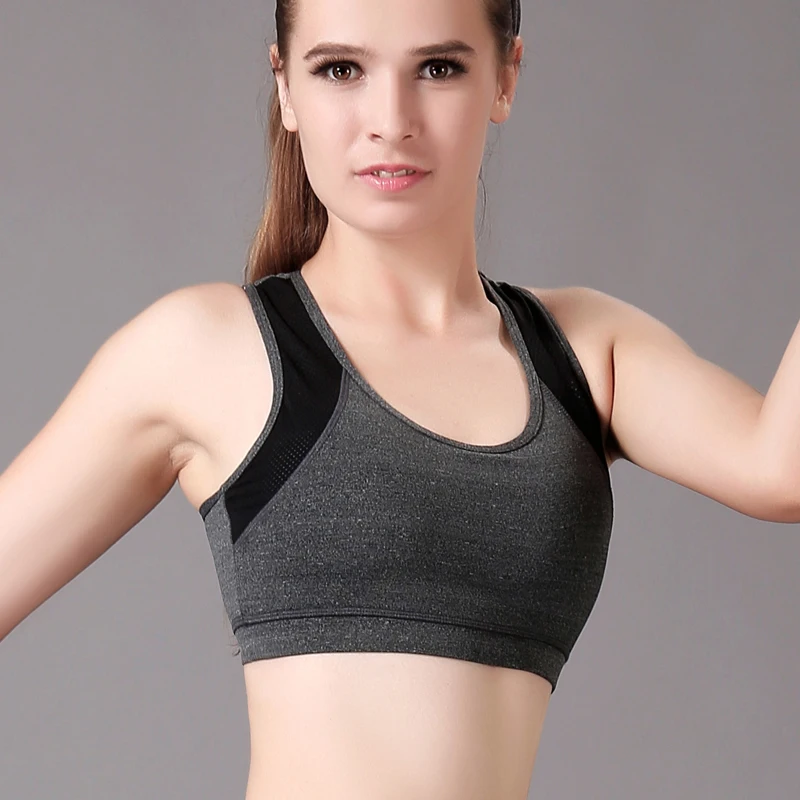 New Shirt Women Sports Yoga Bras Shockproof Zipped Padded Running