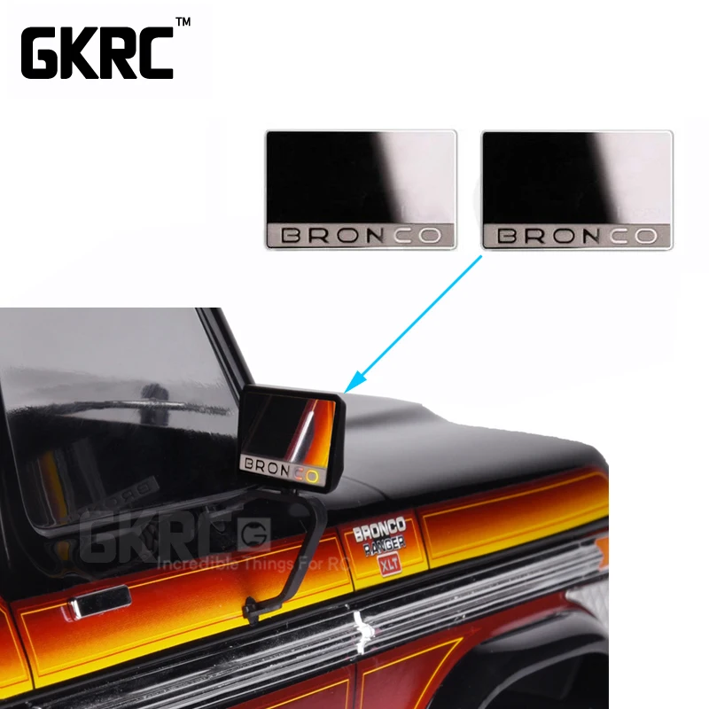 High Gloss Stainless Steel Rearview Mirror For 1/10 Rc Crawler Car Traxxas Traxxas Ford Bronco