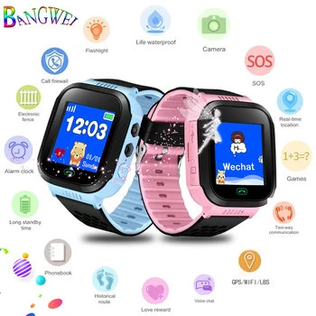 

2018 New Listing Children's Smart Watch SOS Emergency Call Support SIM Card Sleep Monitoring LBS Position Tracker Digital Watch