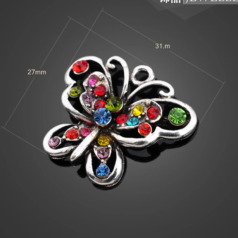 

1 PC Hot Sale High quality Antique Silver Charm Animals Butterfly Charms Bracelet Pendants For Necklace Jewelry Accessories