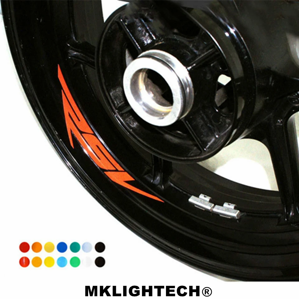 

8 X CUSTOM INNER RIM DECALS WHEEL Reflective STICKERS STRIPES FIT Aprilia RSV