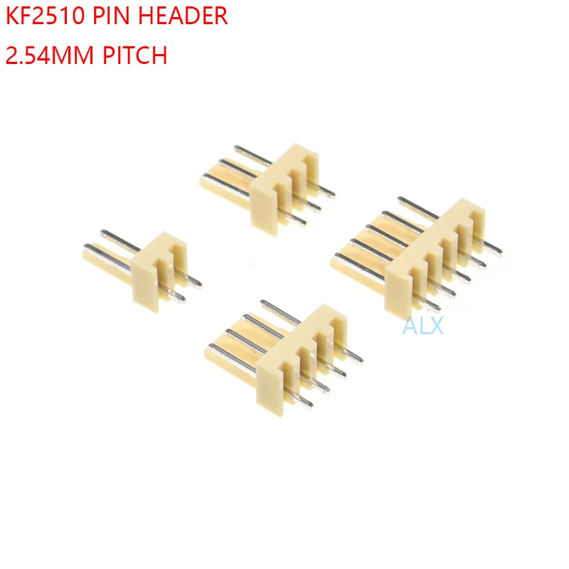 

50pcs 2510-A KF2510 connector 2.54MM PITCH MALE pin header 2P/3P/4P/5P/6P/7P/8P/9P/10P/11P/12P Straight needle FOR PCB 2.54MM