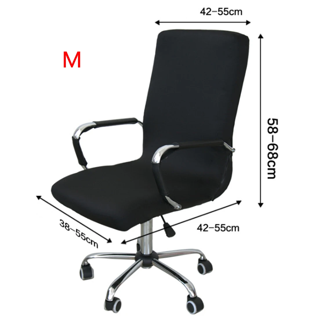  Seat Slipcovers Office Chair Covers for Computer Chair L/M/S Removable Stretch Rotating Lift Chair 