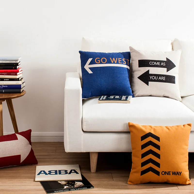 بسيطة الحديثة السهم نمط هندسي الشمال مكتب وسادة أريكة عناق المخدة المنزل فندق مقهى الديكور