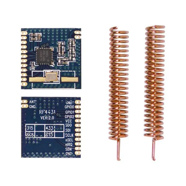 2 шт./лот низкая стоимость 20 МВт 600 м беспроводной передатчик приемник RF модуль RF4431 FSK/GFSK 433/868 модуль MHz