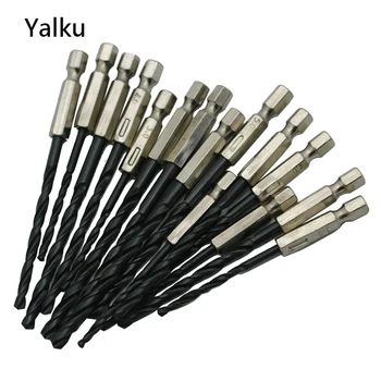 

Yalku HSS Twist Drill Bit Set Tool Kit Metal Drill Bits Power Tool Hexagonal Screw Wood Drilling Tools Set Woodworking