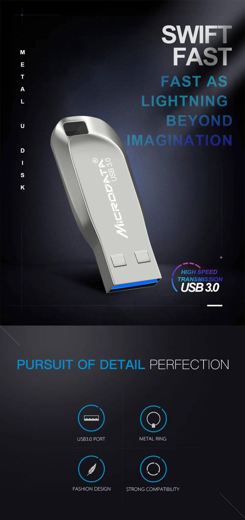 USB 3,0, металлический флеш-накопитель, 32 ГБ, 64 ГБ, 128 ГБ, флеш-накопитель, водонепроницаемый, usb флеш-накопитель, ручка, 16 ГБ, USB флешка, флеш-диск, высокая скорость, USB3.0