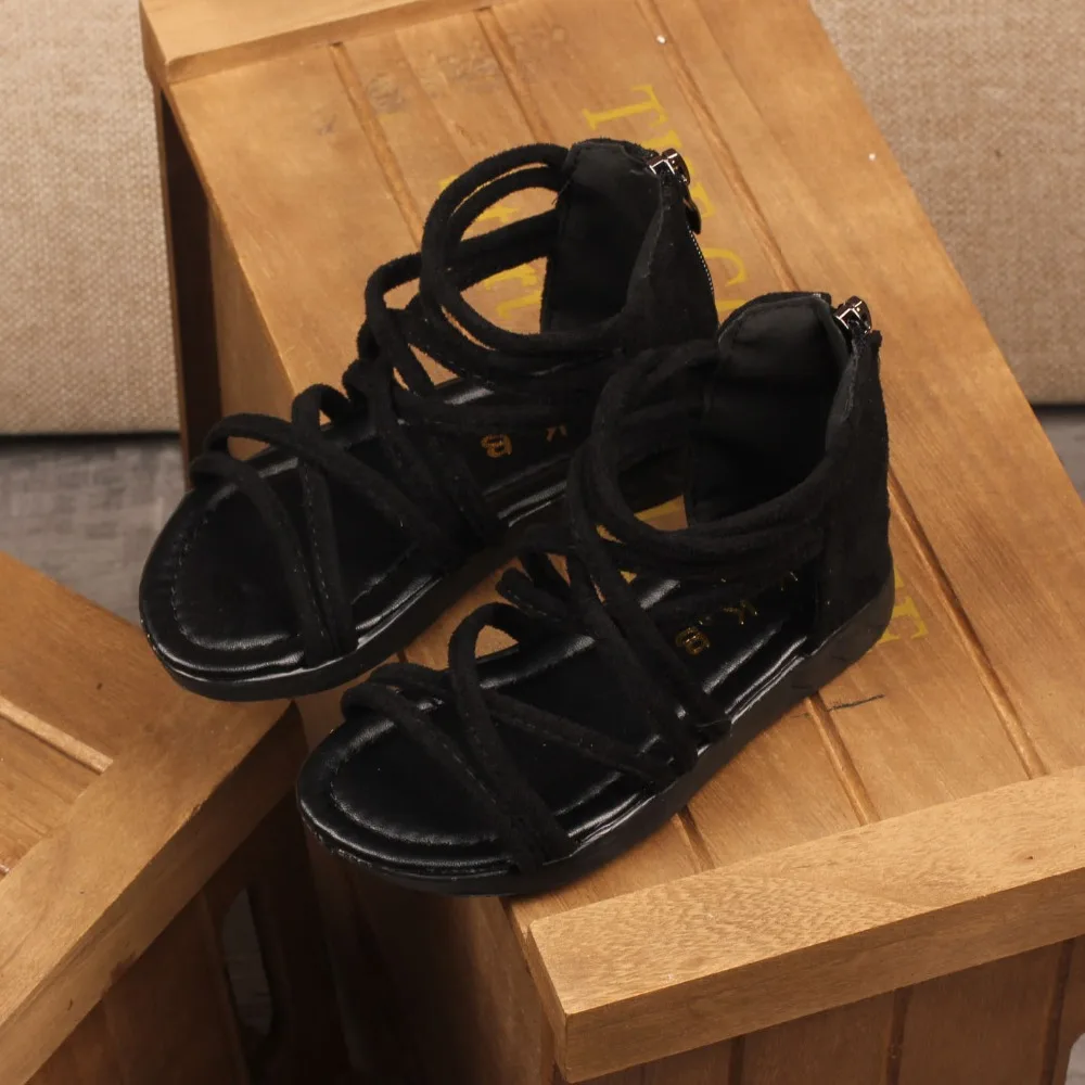Bekamille Летние босоножки для девочек детская обувь модные однотонные римские сандалии детские сандалии девушки Prinecess пляжная обувь