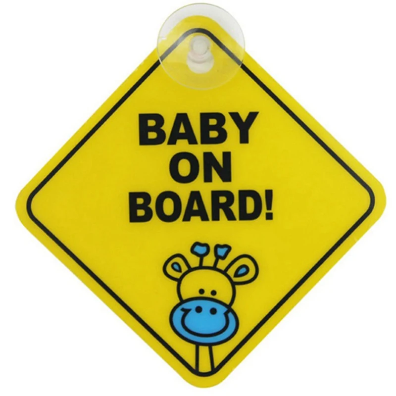 

1Pcs Car Sucker Sticker Baby On Board Warning Safety Sign Sticker Vinyl Decal for Car Vehicle Window Sticker Car Accessories