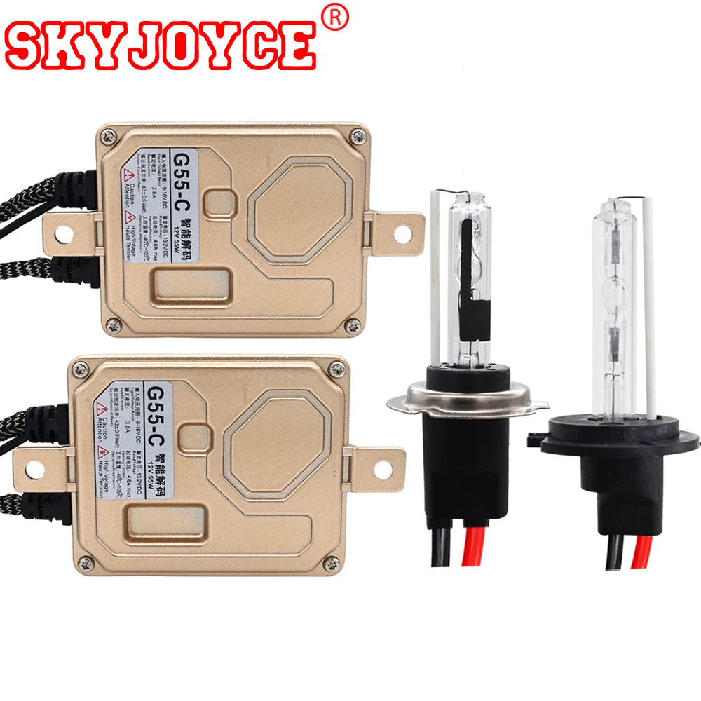 SKYJOYCE 55 Вт XenonCanbus H7RC комплект hid короткий 40 мм H7CR 6000K металлический корпус xenonHID kit H7R