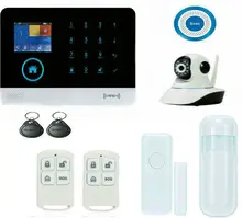 WIFI Wireless GSM SMS RFID Comunicar Intruder Antirrobo Sistema de Alarma Cámara IP Inalámbrica Sirena Android IOS App