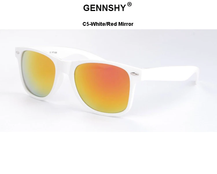 Винтажные Квадратные Солнцезащитные очки женские модные брендовые дизайнерские солнцезащитные очки пластиковая белая оправа с зелеными зеркальными линзами - Цвет линз: C5