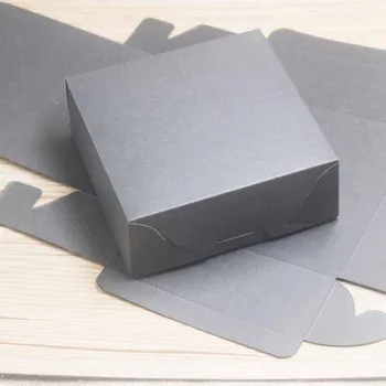 

10pcs/lot 12*12*4.5cm DIY paper white/black/kraft paper Gift box cake Packaging For Wedding home party muffin packaging