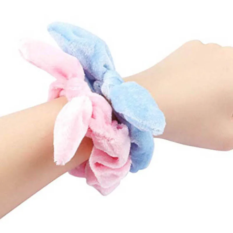 New Fashion Women Headbands Casual Solid Hair Bands Brand Colorful Polyester Elastic Hairband Rabbit Ears Hair Rope Ring