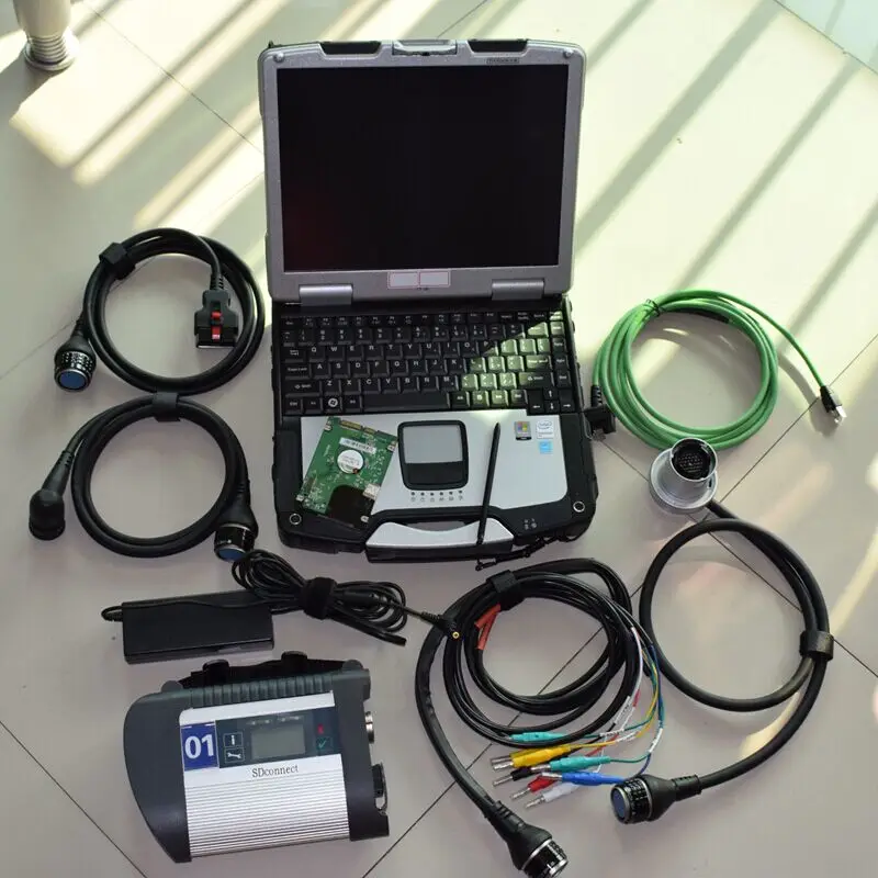  Multiplexor mb star c4 e ICOM a2 para bmw con portátil toughbook cf-30 con 2in1 hdd 1tb software 2i