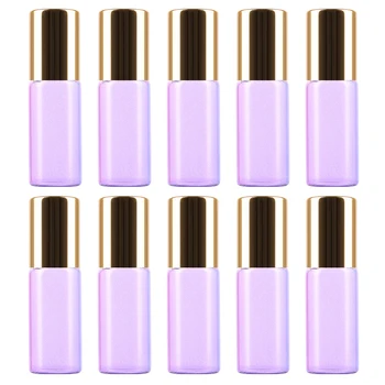 

Liplasting 5ml 10Pcs Essential Oil Bottles Perfume Bottles Roll On Bottle empty cosmetic containers With Metal Ball