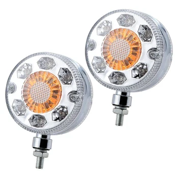 

24 LED Pedestal Fender Brake ABS Shell Turn Signal Lamps Roof Lights PC lens White+Amber+Red DC 24V Super Bright